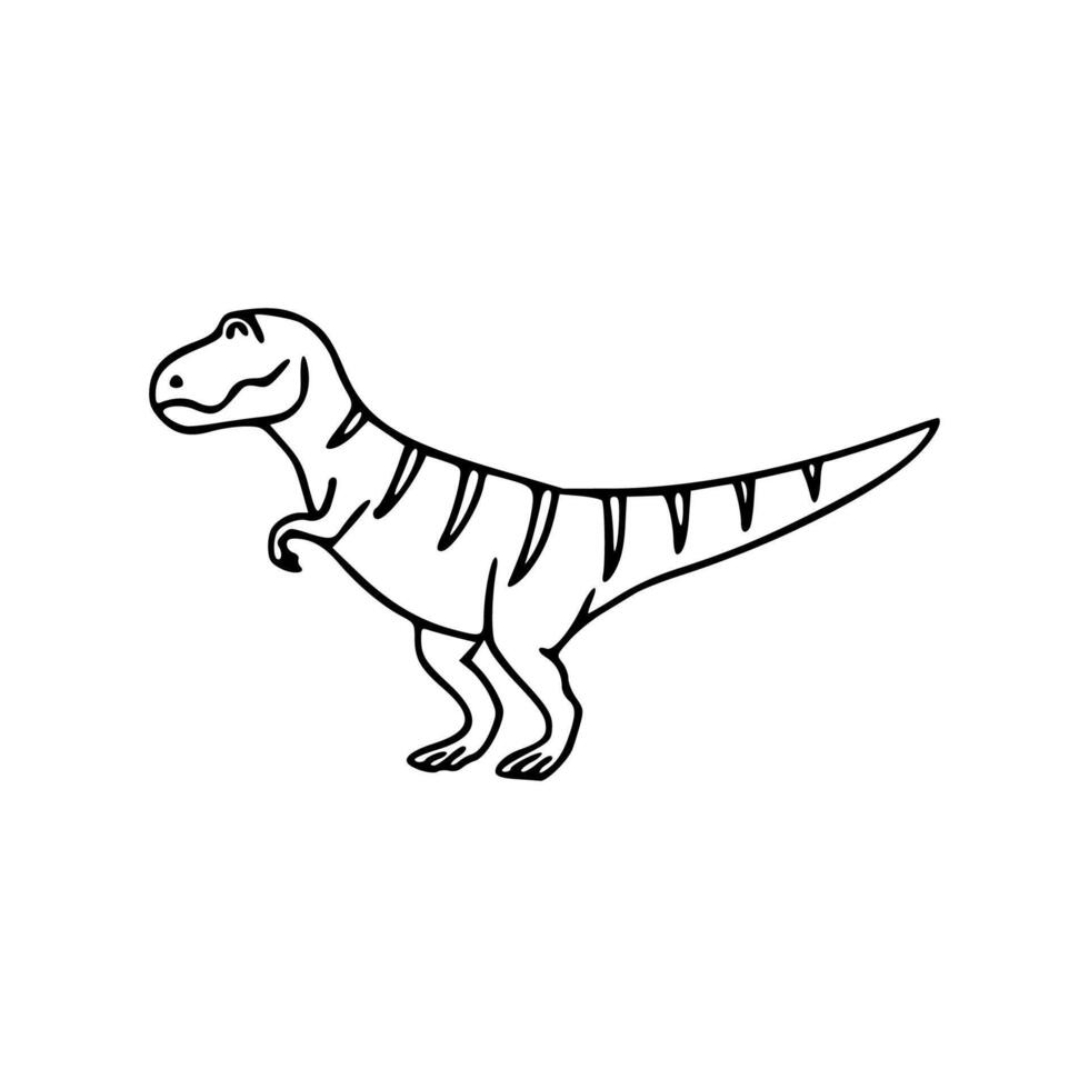 A drawing of a t - rex dinosaur vector