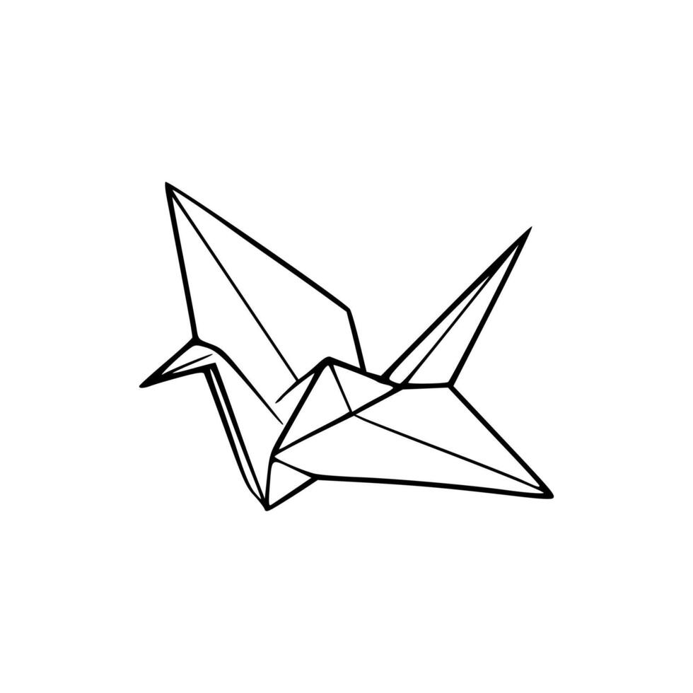Origami bird illustration vector