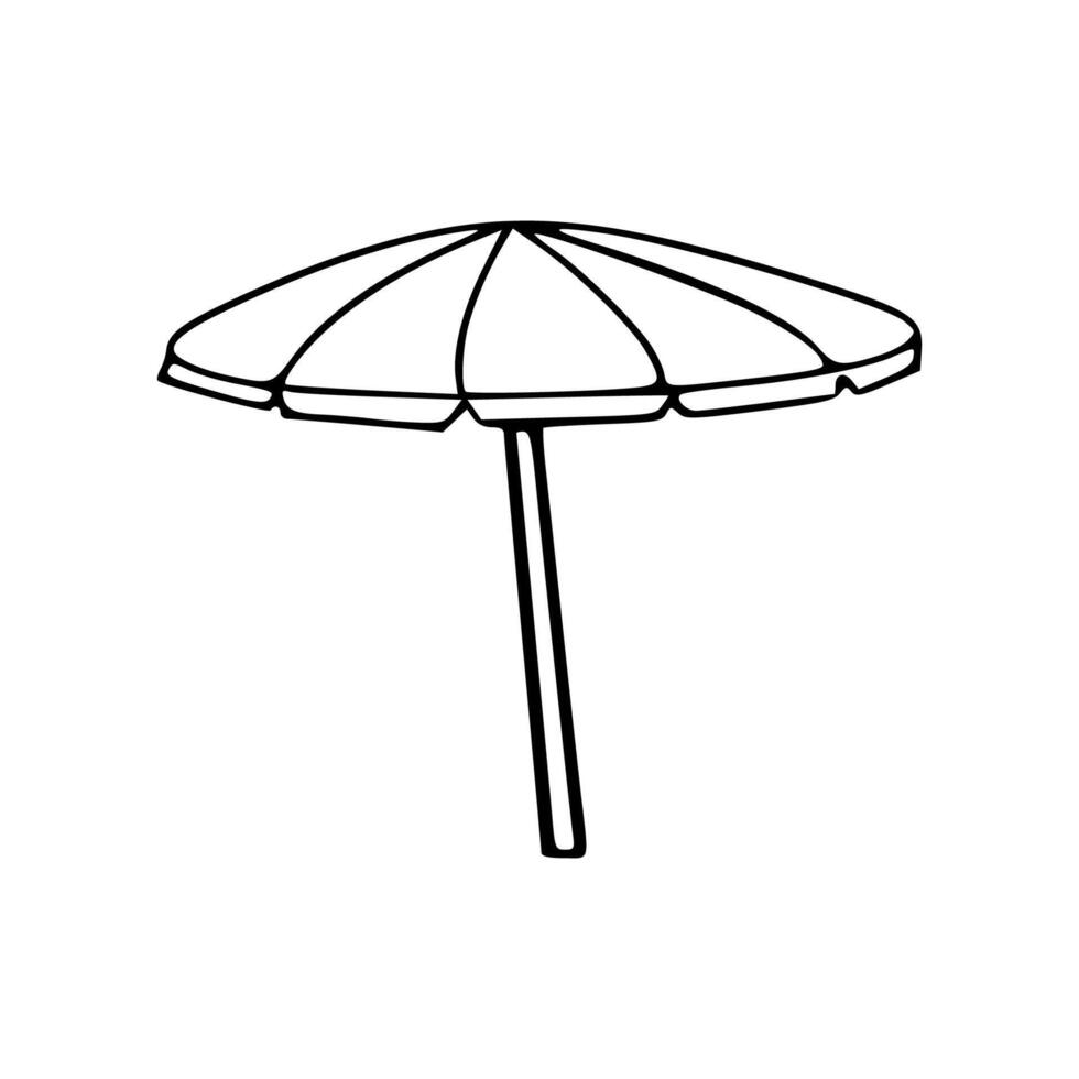 Beach umbrella icon illustration illustration vector