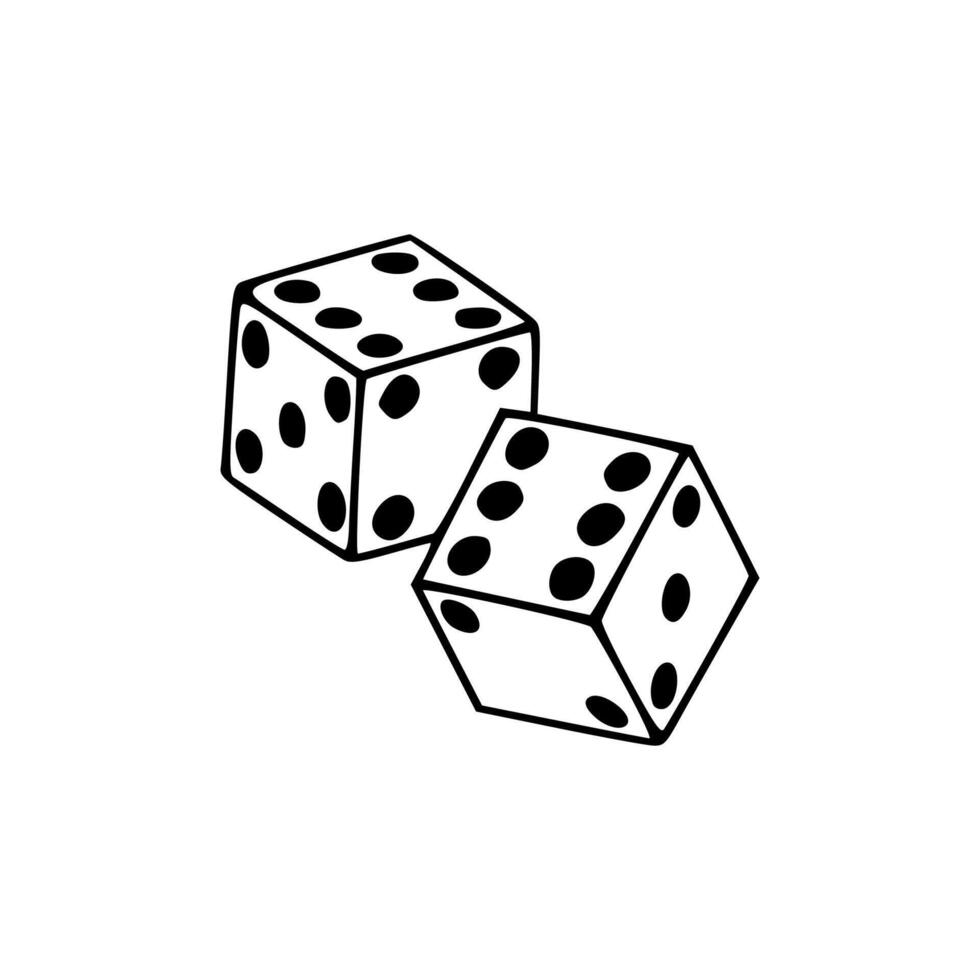 Two dice on a white background vector