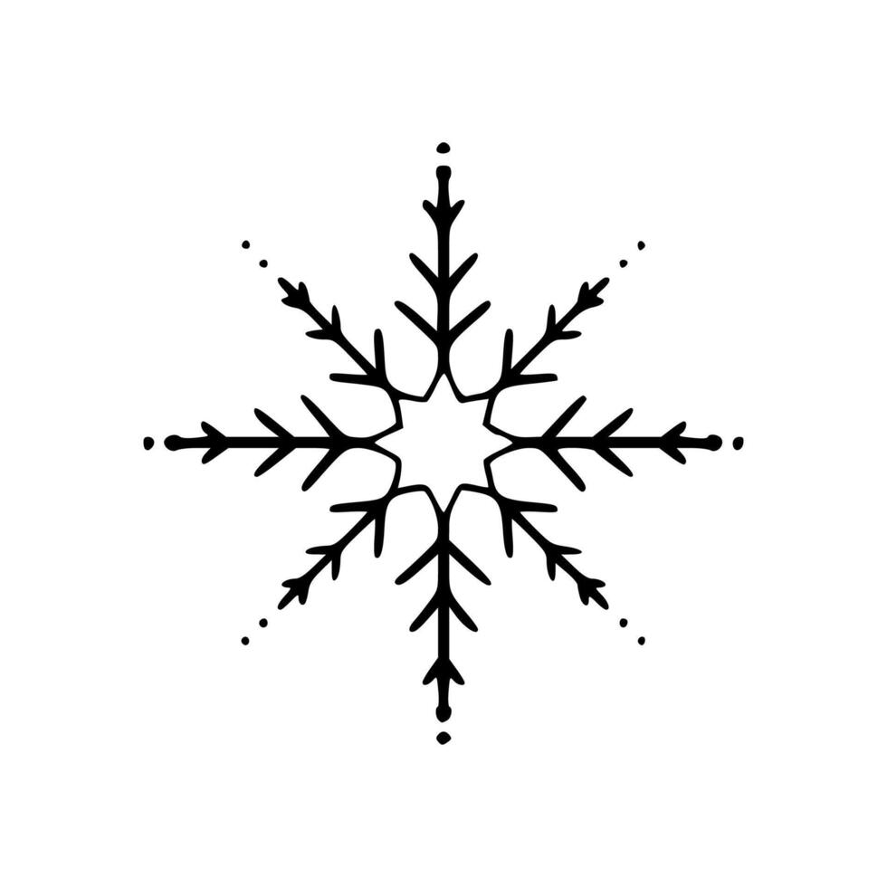 A snowflake is shown on a white background vector