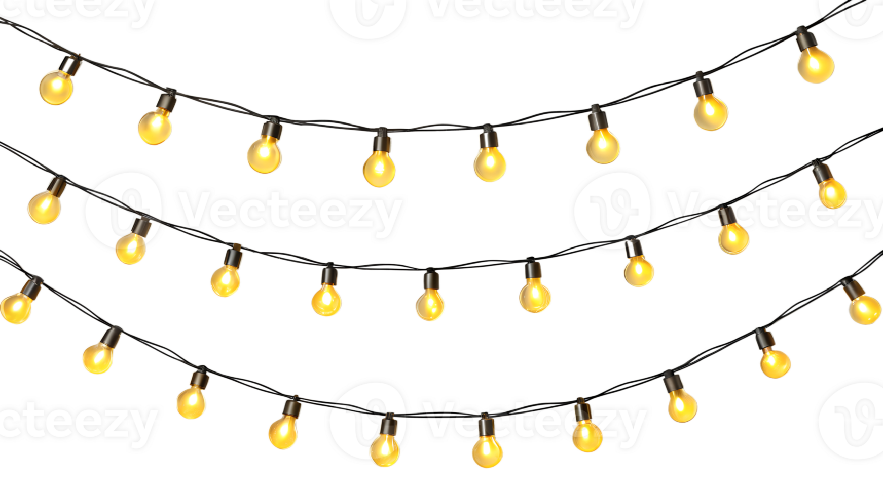 String Lights for Party and Decor on transparent background png