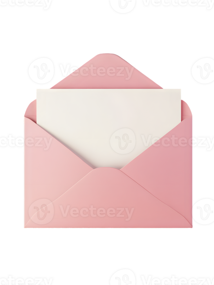 Pale Pink Envelope and Card png