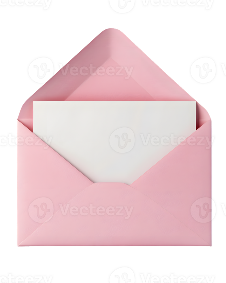 Pink Envelope with Card png