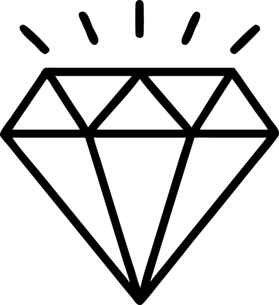 Diamond Icon Design Representing Sparkle, Luxury, and Precious Gemstones vector