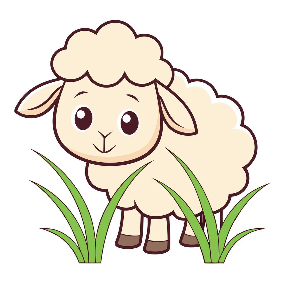cute sheep illustration design vector
