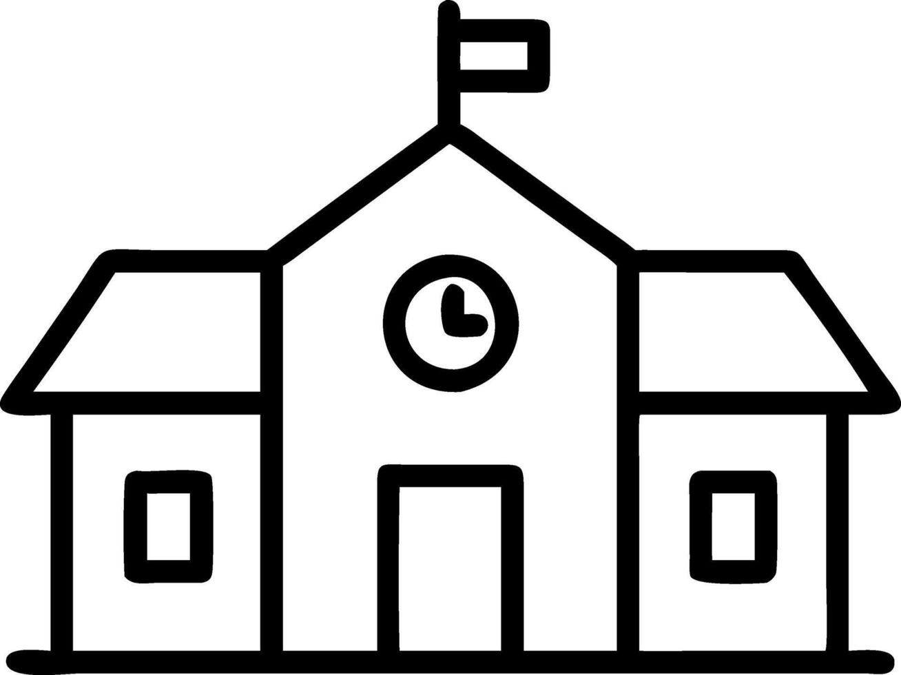 School Icon Design with Educational Symbols for Learning and Academic Purposes vector