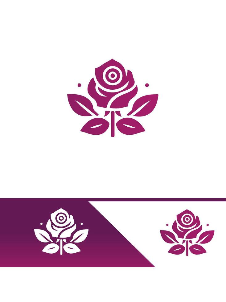 Velvet Petals Rose Logo vector