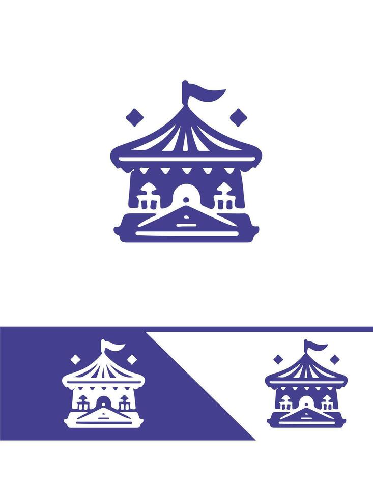 The Fire Spinners Funfire Circus logo vector