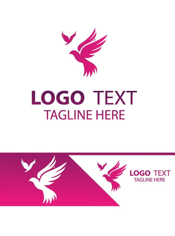 Flight Essence flying bird logo vector