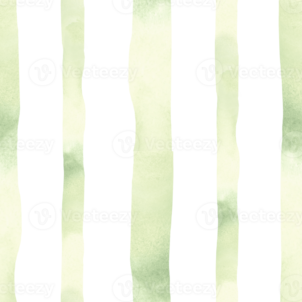 Hand drawn striped green background. Vertical seamless pattern companion. Watercolor illustration. Curve tapes ornament for coquette girly design. Curly paint lines. Template for wallpaper, textile. png