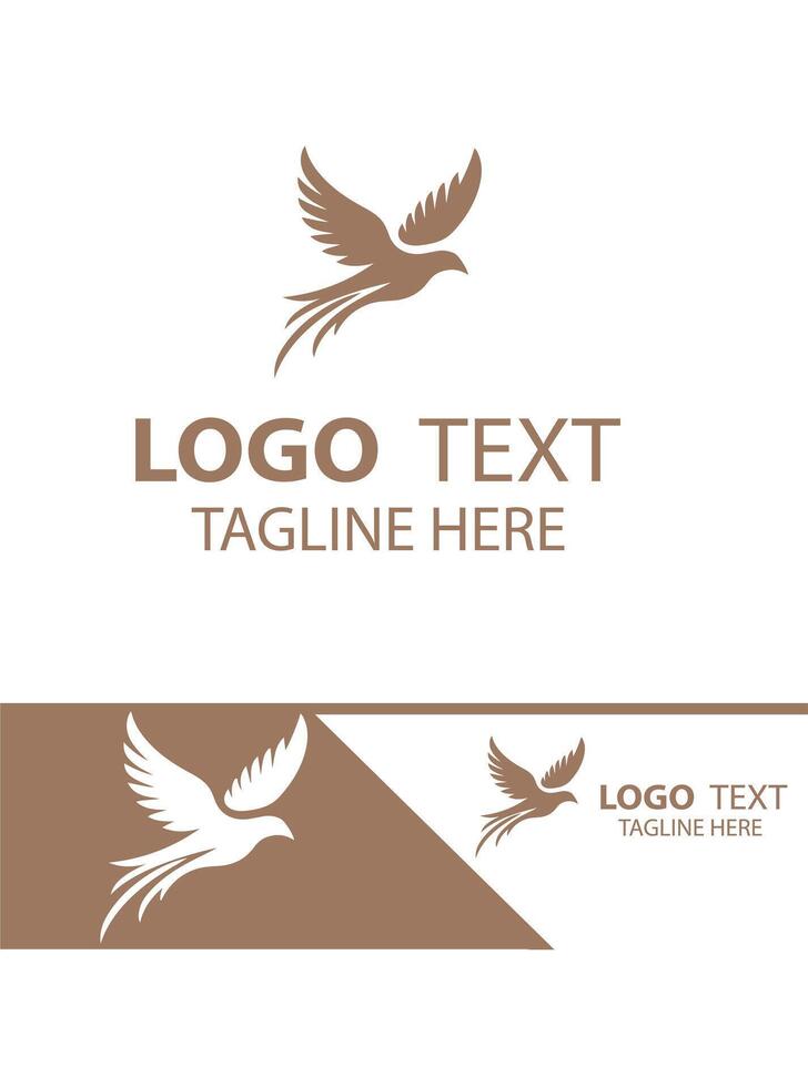 Flight Path flying bird logo vector