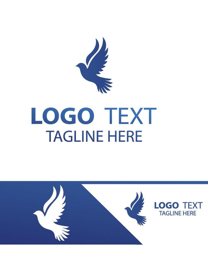 Feather Quest flying bird logo vector