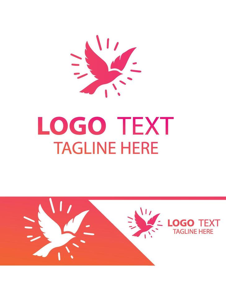 Glide Breeze flying bird logo vector