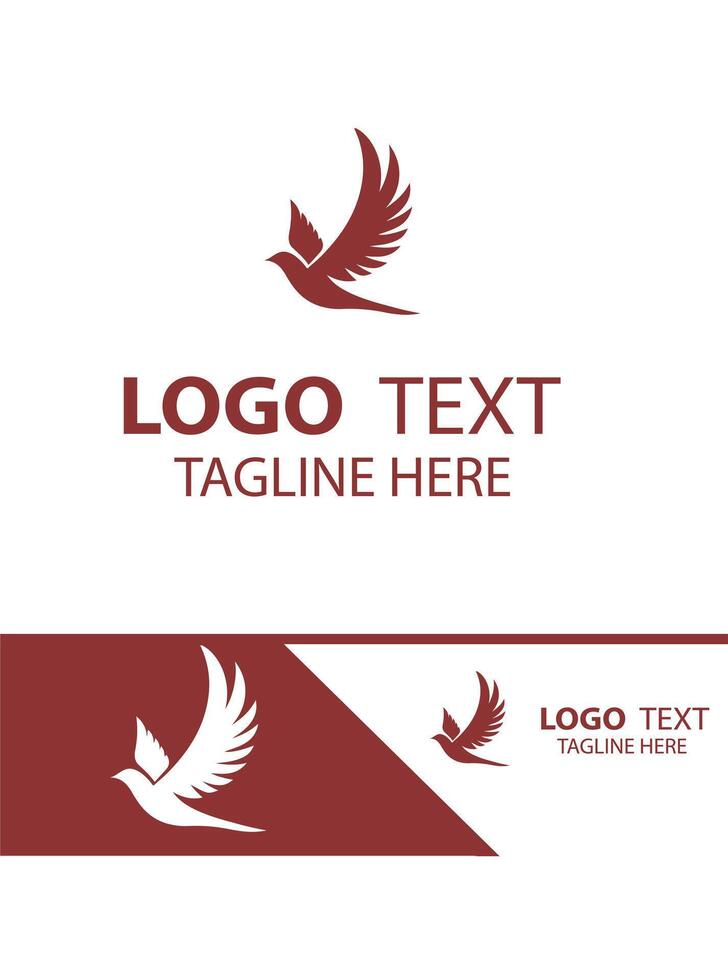 Tawny Eagle flying bird logo vector