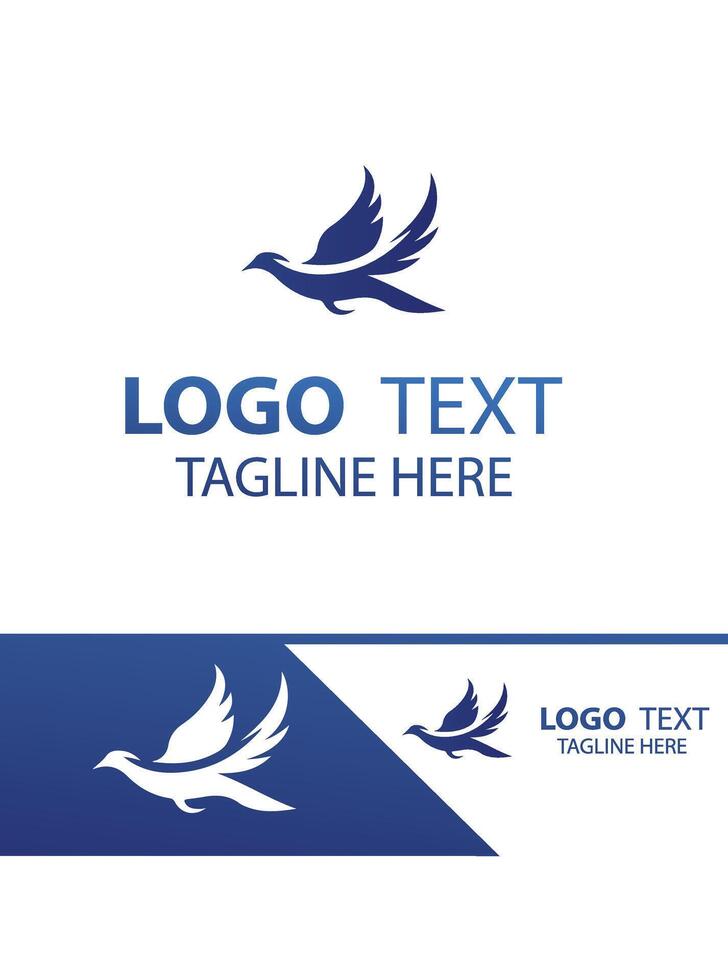 Bald Eagle flying bird logo vector