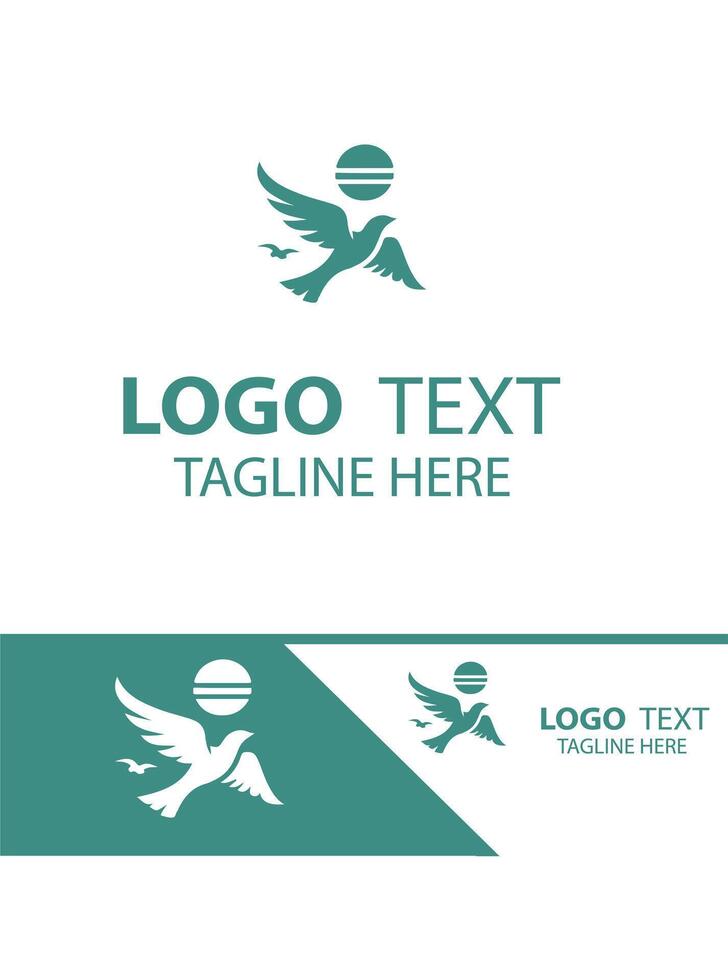 Eurasian Nuthatch flying bird logo vector