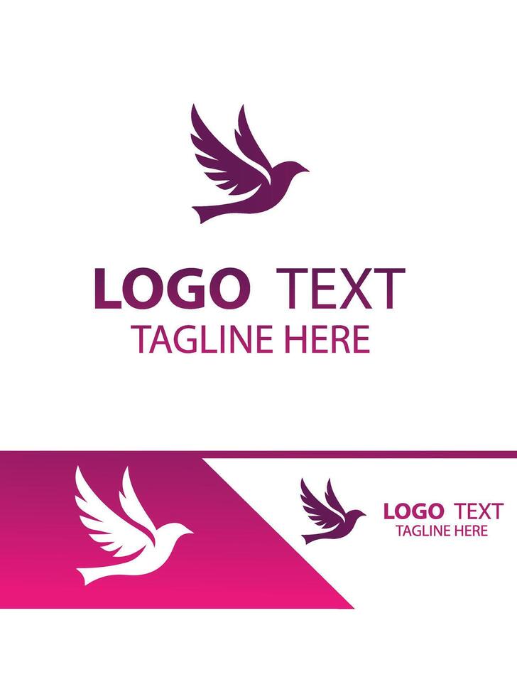 Tanager flying bird logo vector