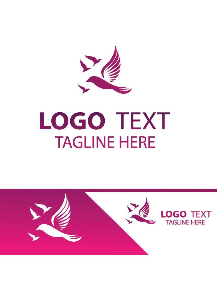 Goldfinch flying bird logo vector