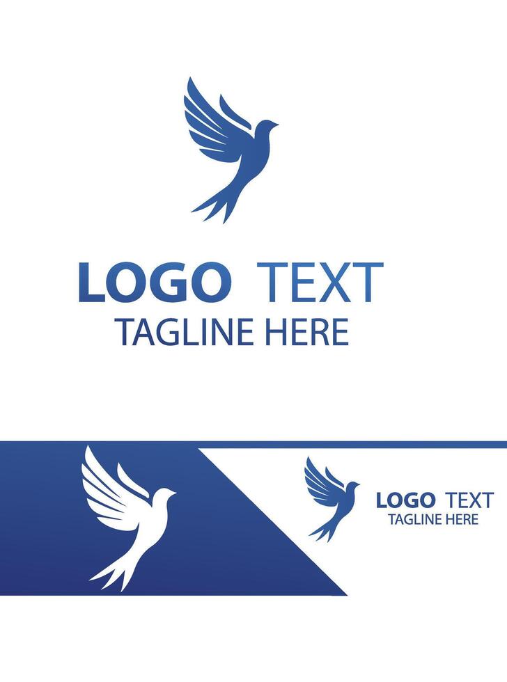 Swift flying bird logo vector