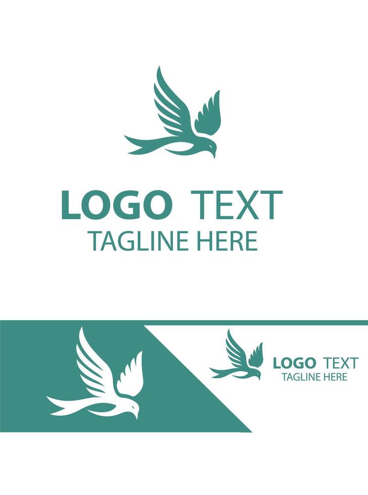 Wood pecker flying bird logo vector