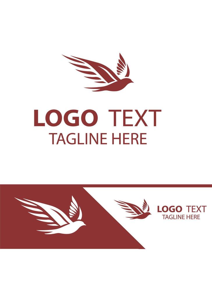 Seagull flying bird logo vector