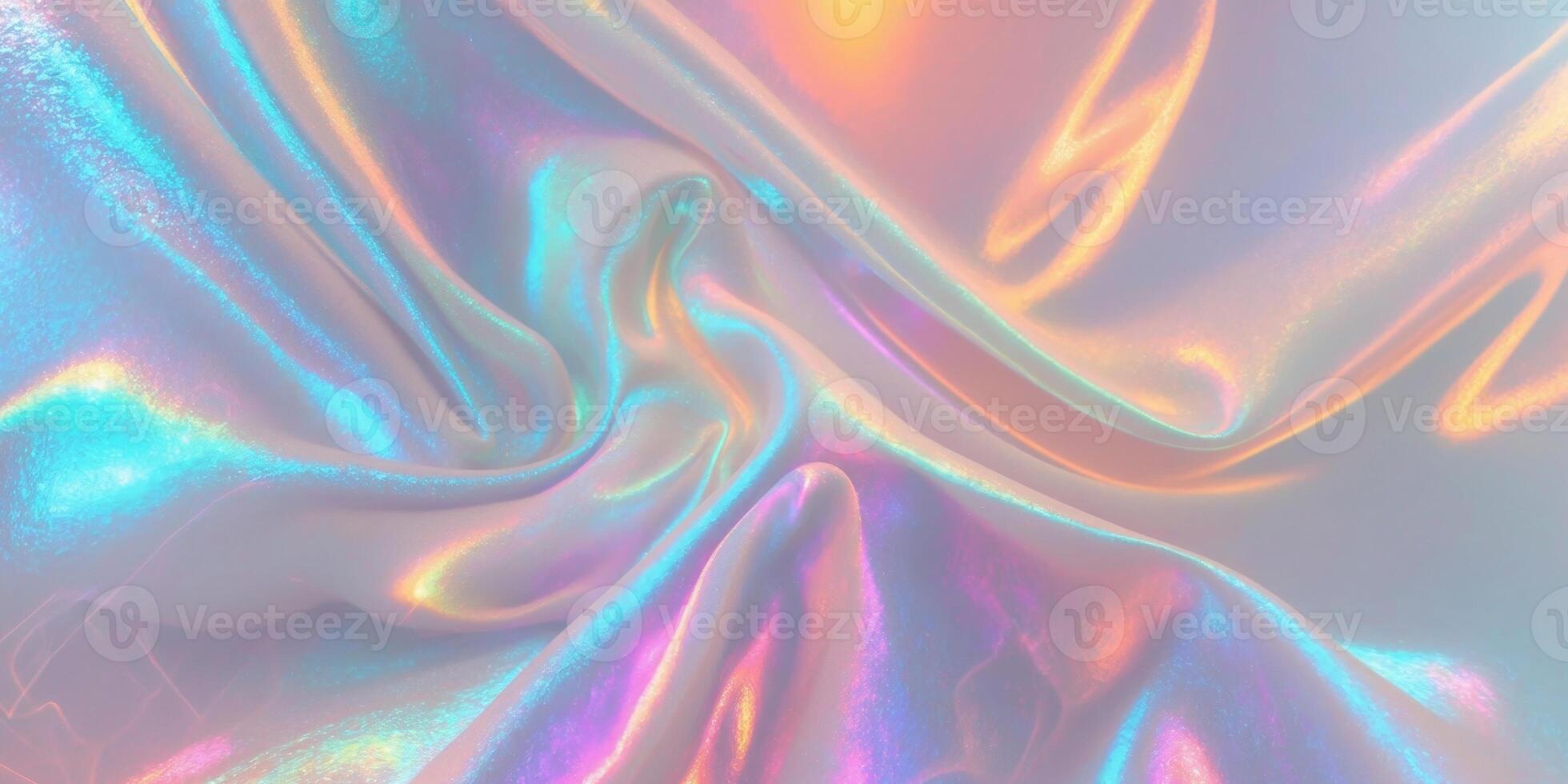 Abstract Holographic Background with Iridescent Texture and Gradient Colors. photo