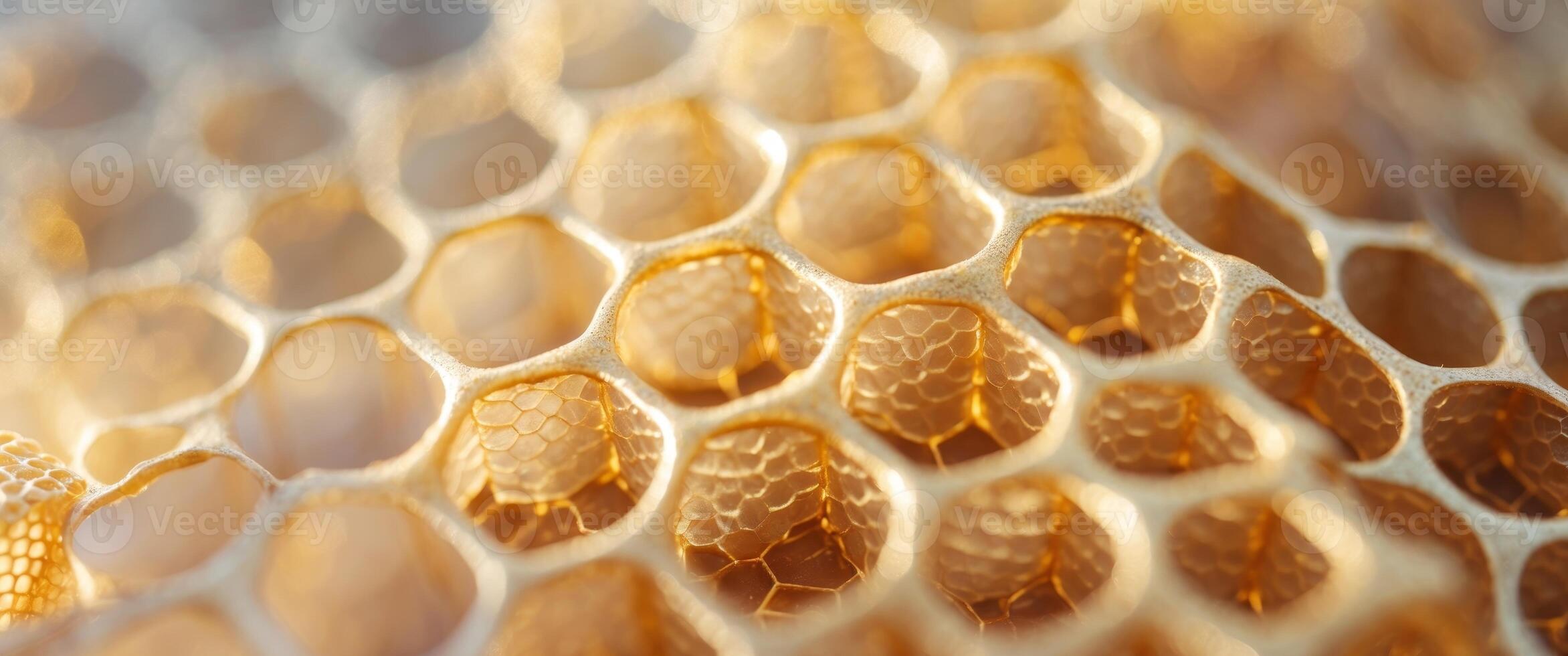 Honeycomb Texture Background Golden Honeycomb Close up Image for Food and Drink Advertising photo