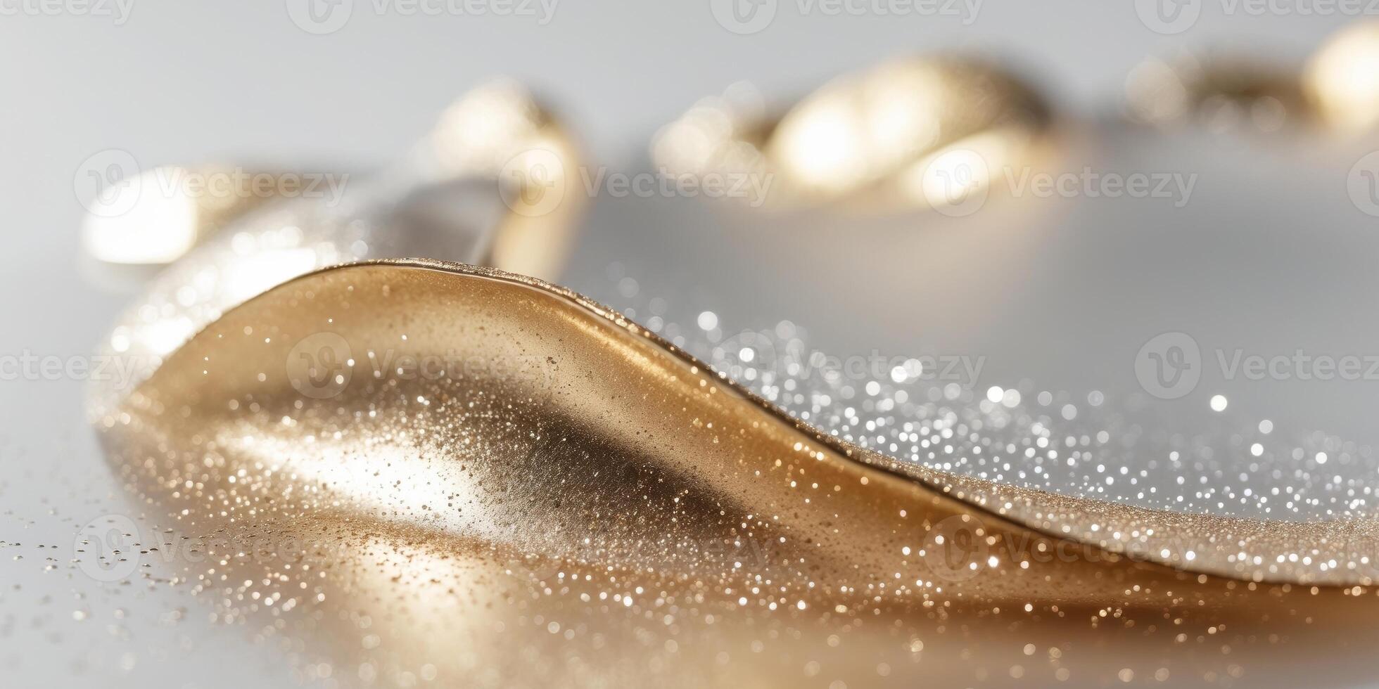 Shiny brass texture with pearl gold gradient and glitter accents photo