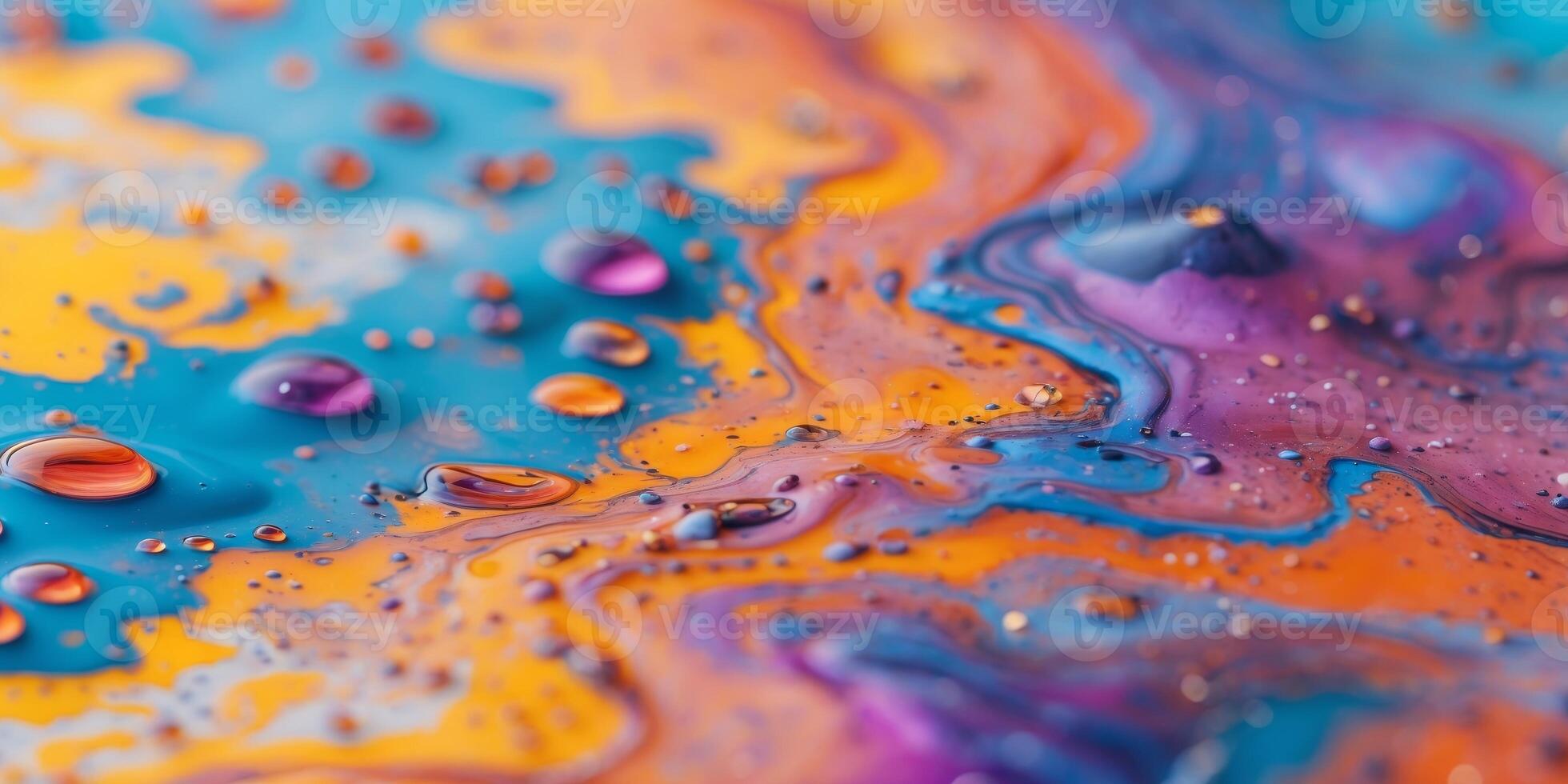 Stunning Abstract Oil and Water Mix Gradient Colors photo