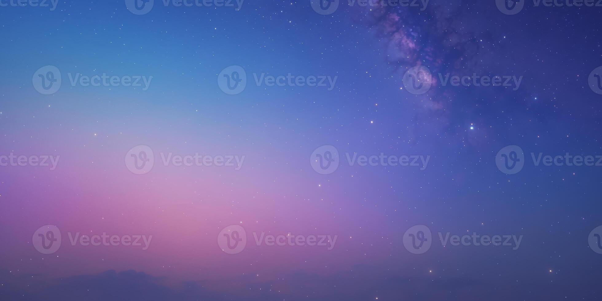 Gradient sky with stars and subtle colors in cosmic scene. photo