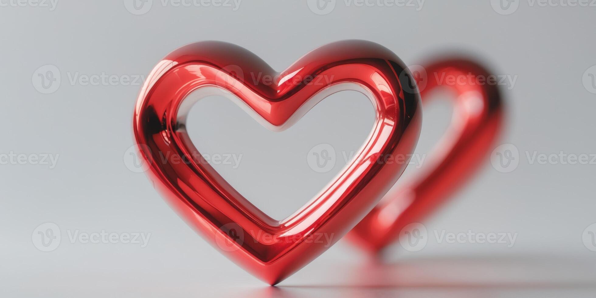 Captivating Shiny Red Heart Symbolizing Love and Affection photo