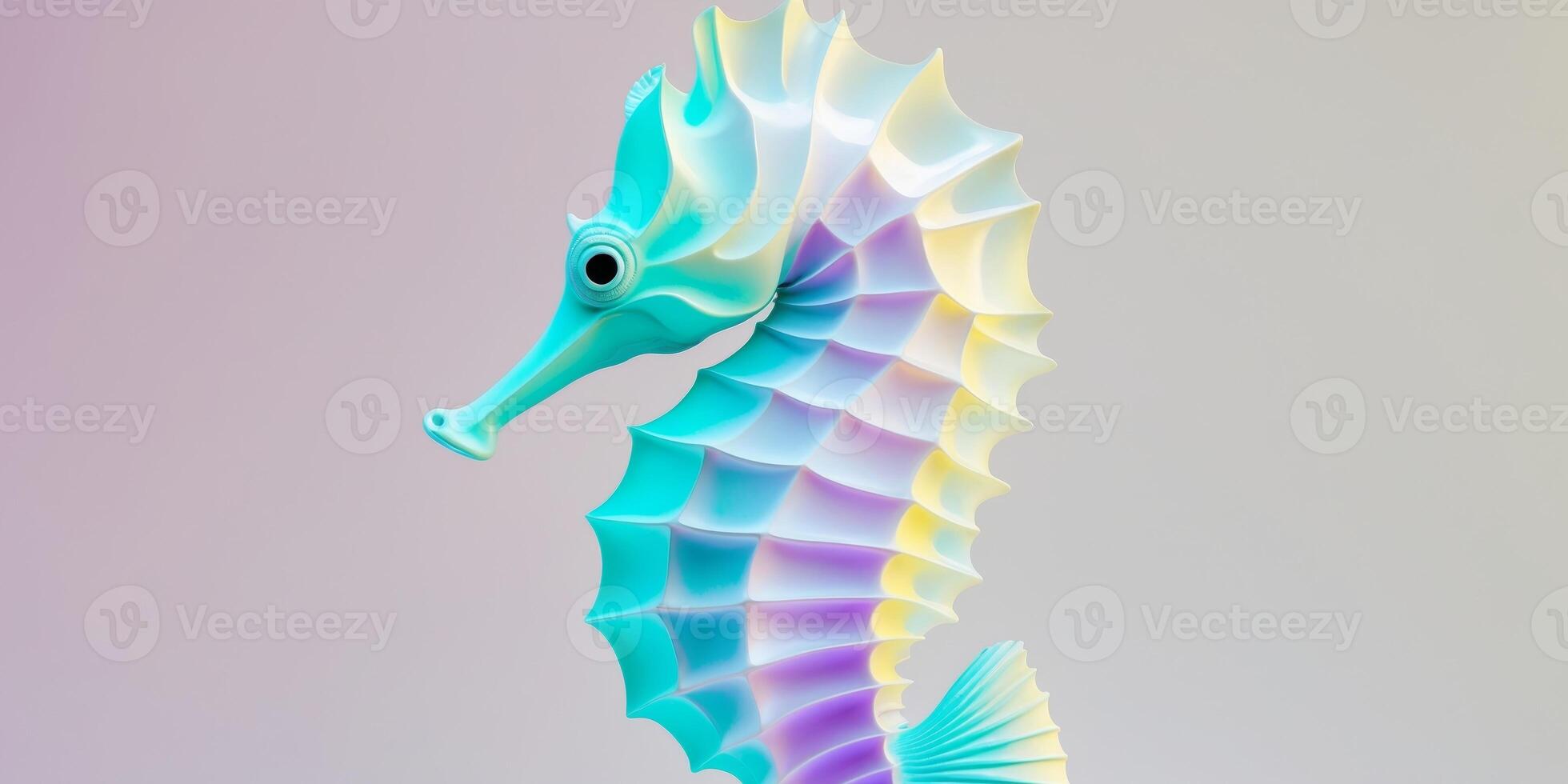 Elegant Gradient Seahorse Logo Design - Luxury Brand Identity. photo