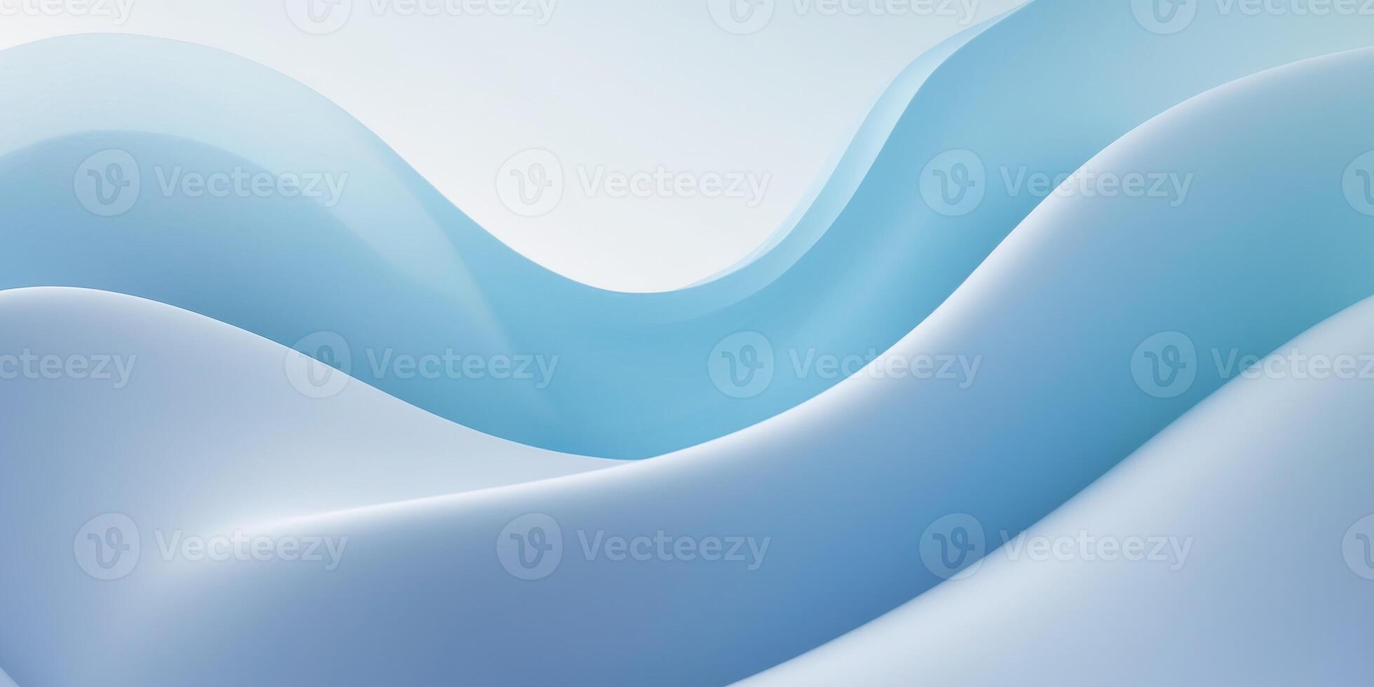 Abstract Landscape Background in Blue Pastel Gradient Smooth Flowing Curves Soft Light photo