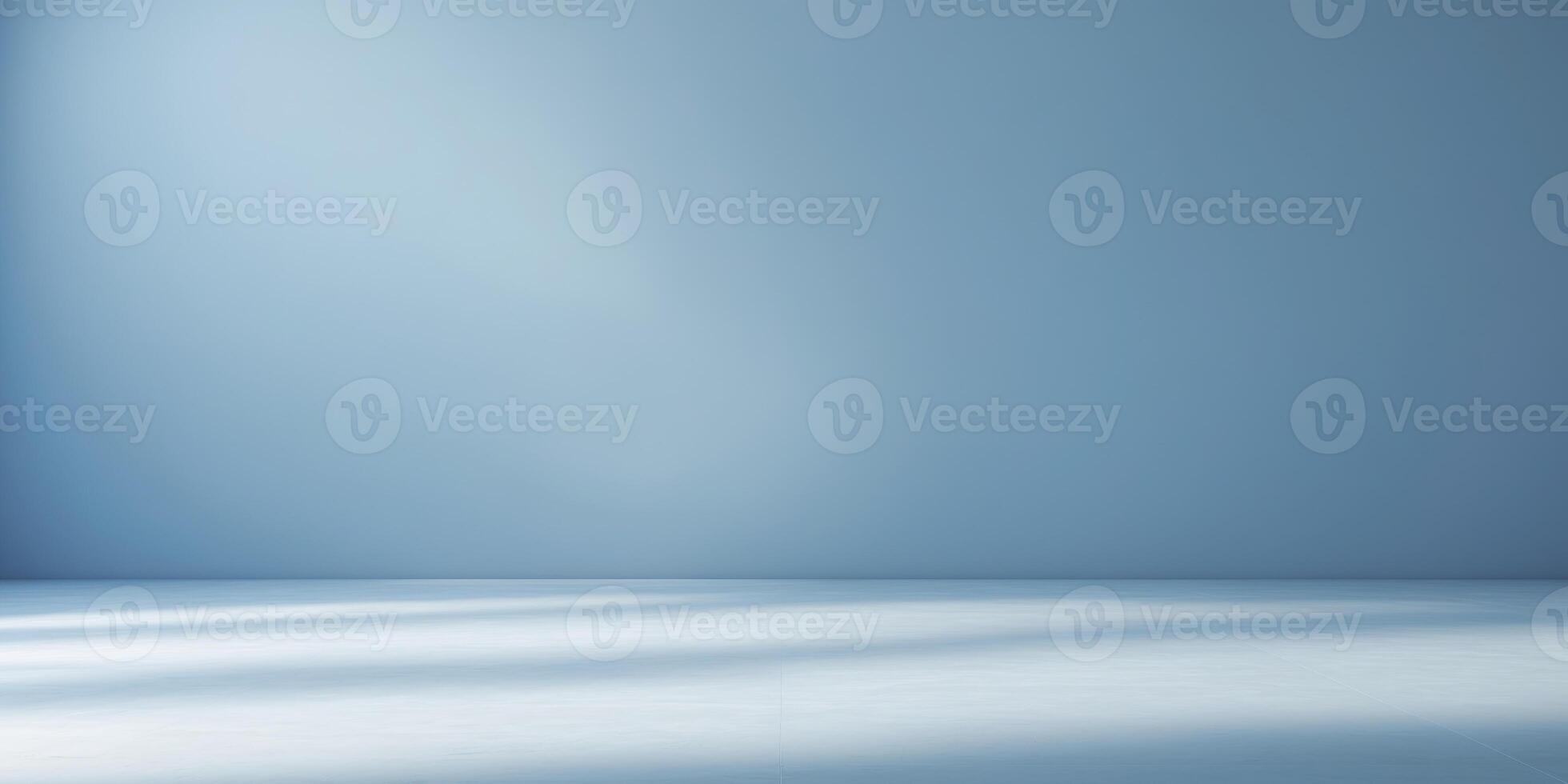 Abstract blue background featuring a blurred floor with elegant space for product display in a modern setting photo