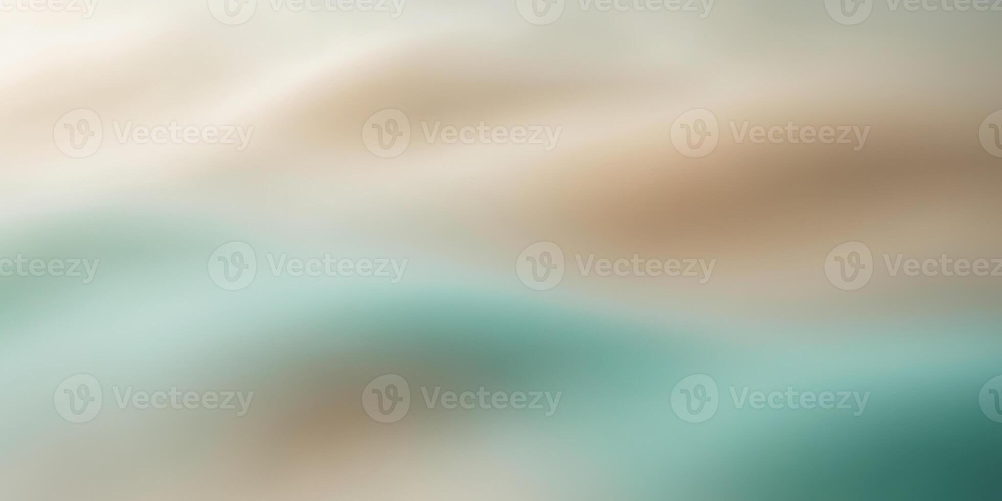 Soft gradient background with blurred teal and beige tones photo