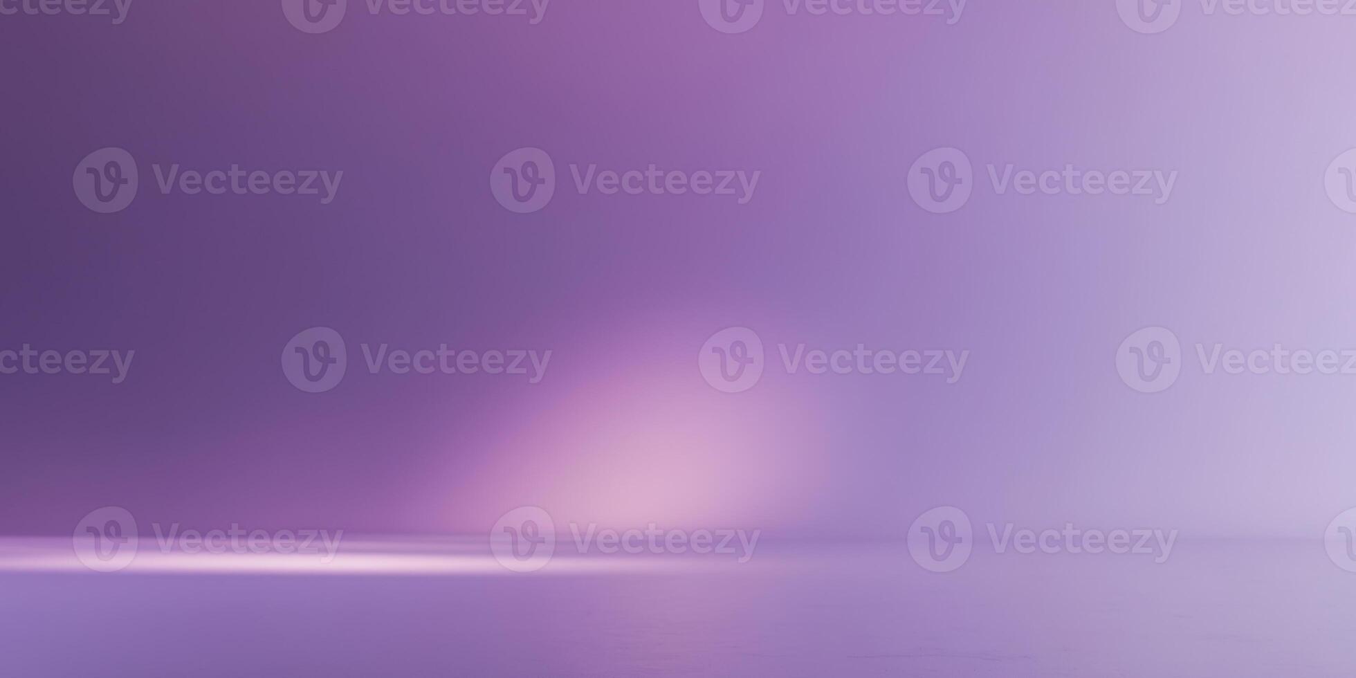 Vibrant abstract violet background with blurred floor space ideal for product display in a modern setting photo