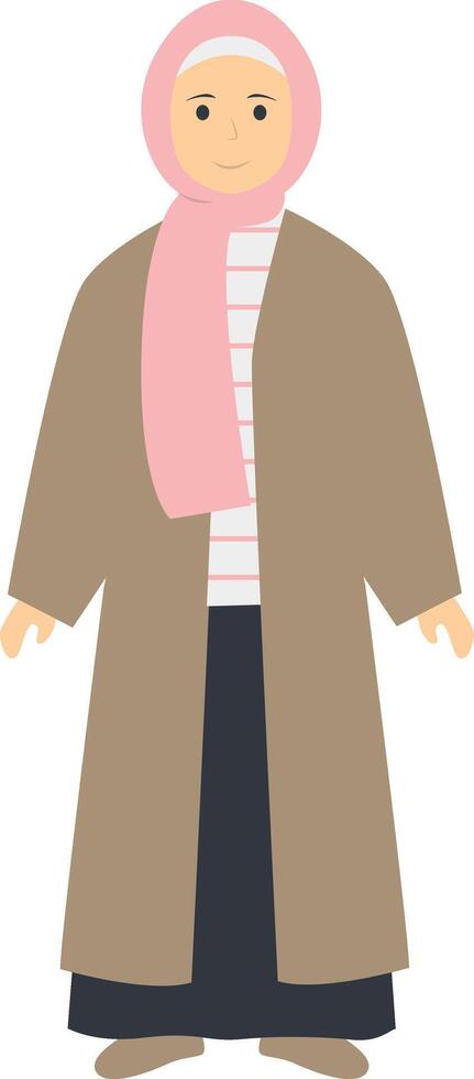 Hijab Woman Fashion Character vector