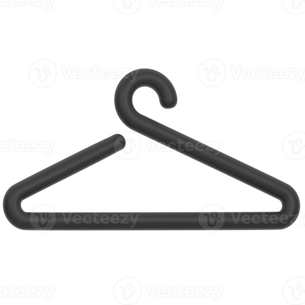 3d icon of a cloth hanger black png