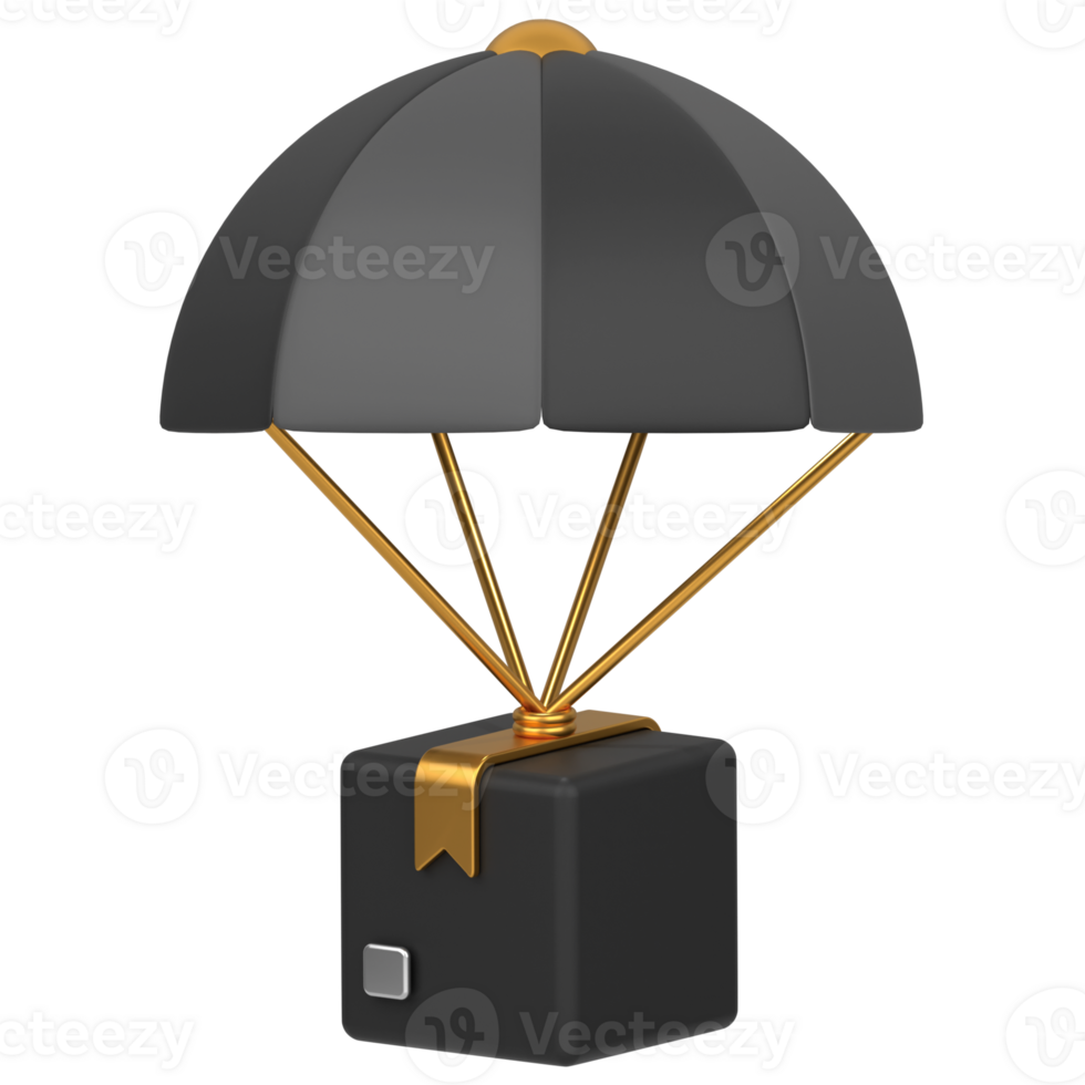 3d icon of a airdrop package png