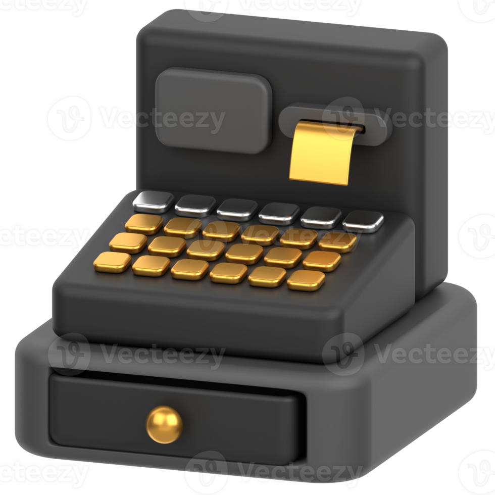 3d icon of a cash register png