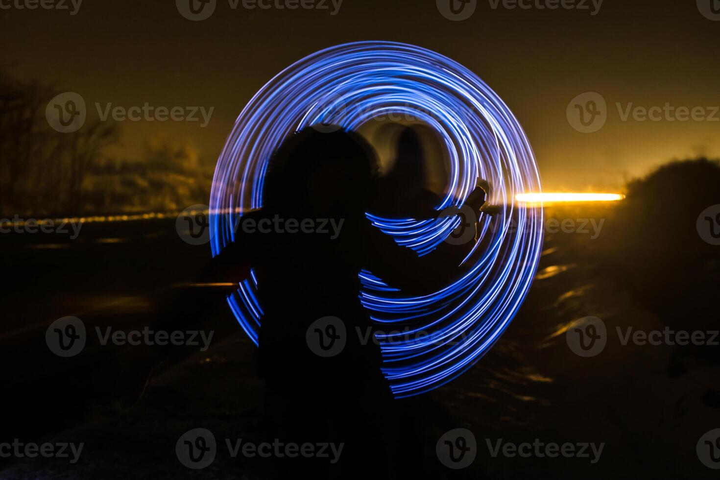 long exposure light photo