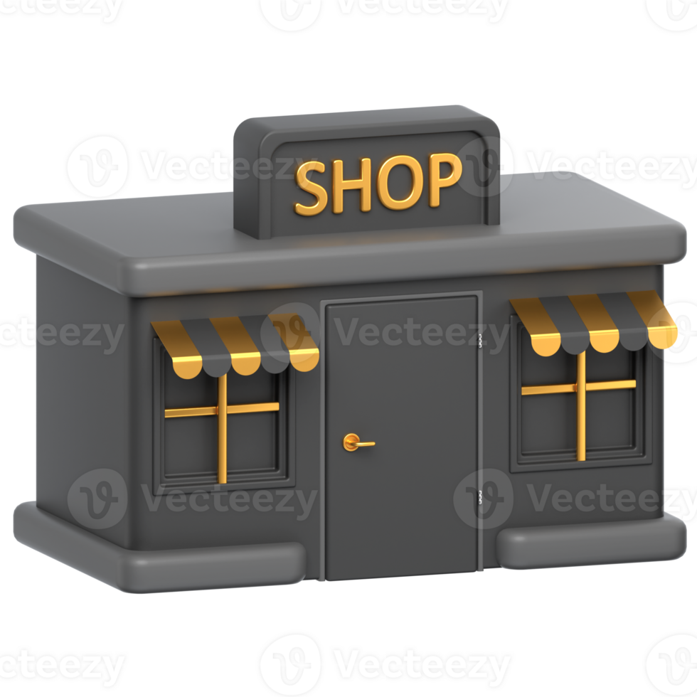 3d icon of a shop store building png