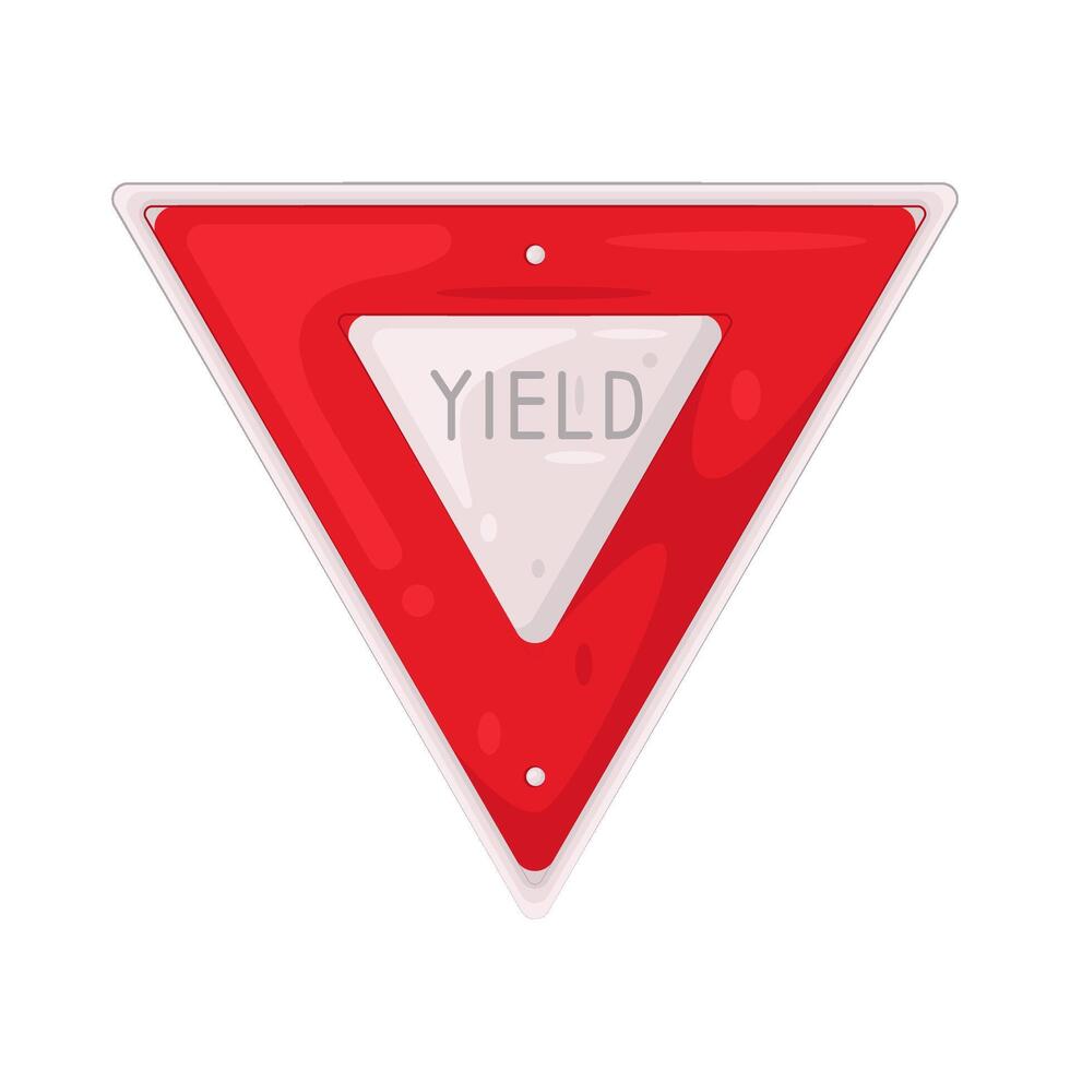 Yield Sign Illustration vector
