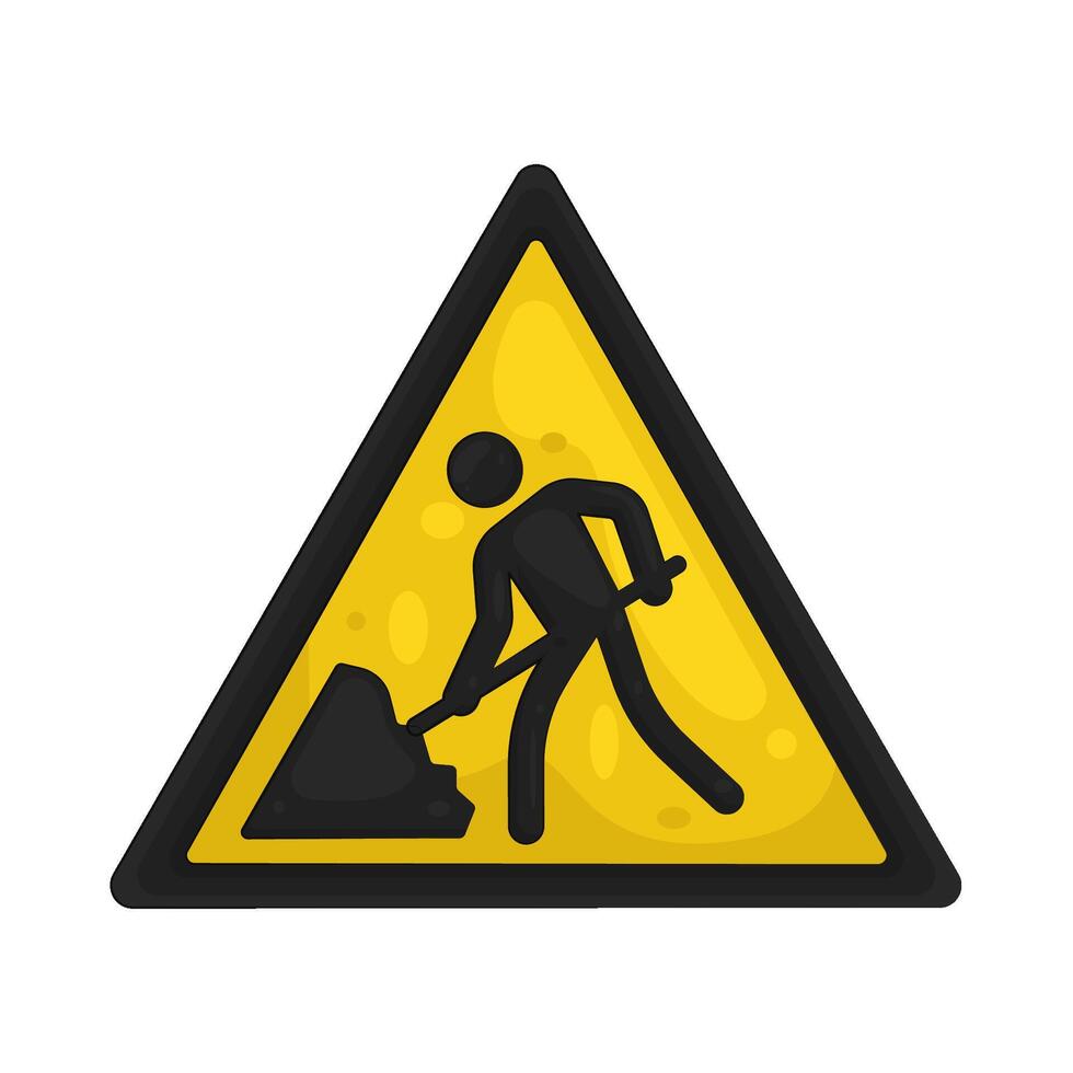 Illustration of Road Work Sign vector