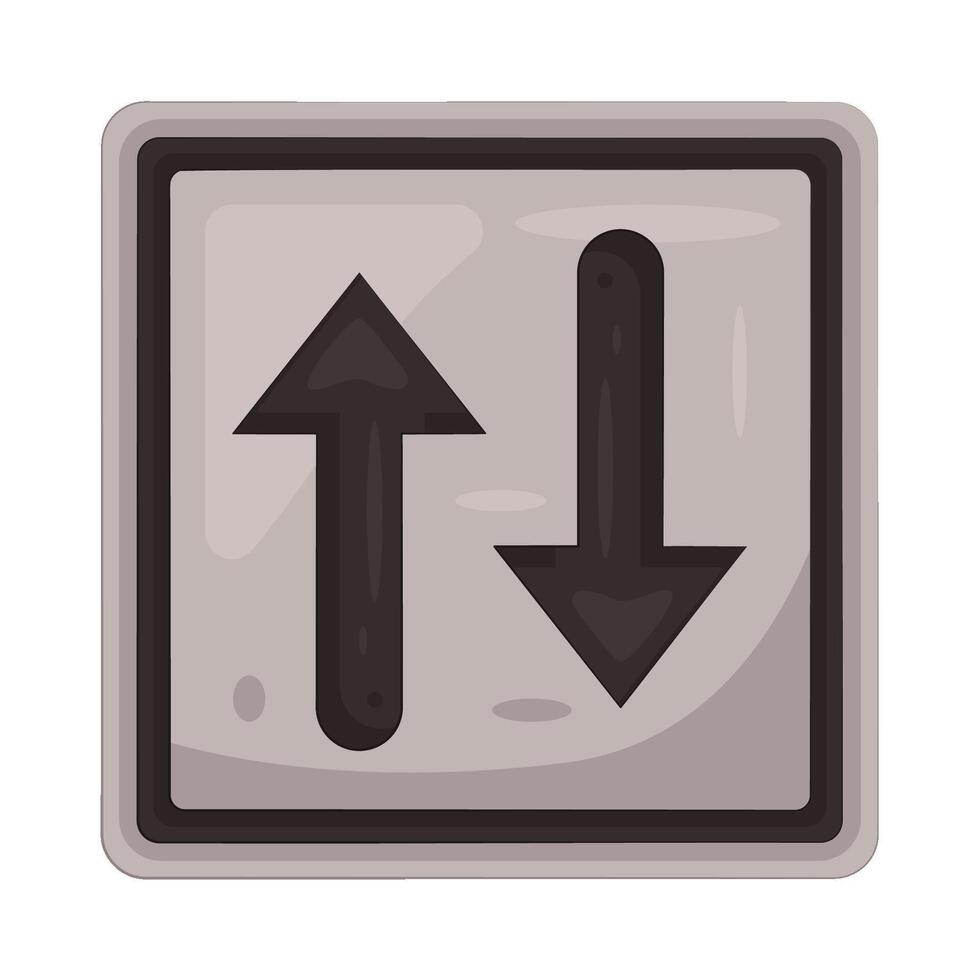 Two Way Sign vector