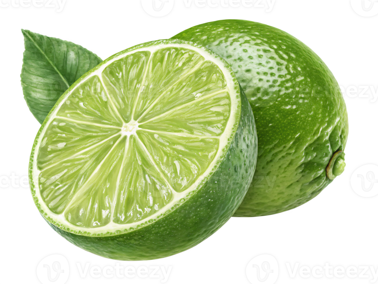 A vibrant green lime with a smooth, glossy skin and a fresh, tangy appearance. png