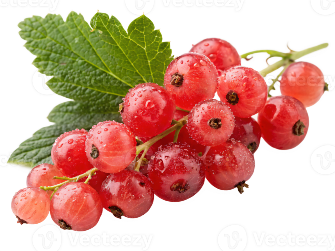 A cluster of red currants with a translucent, glossy surface and a fresh, tangy appearance. png