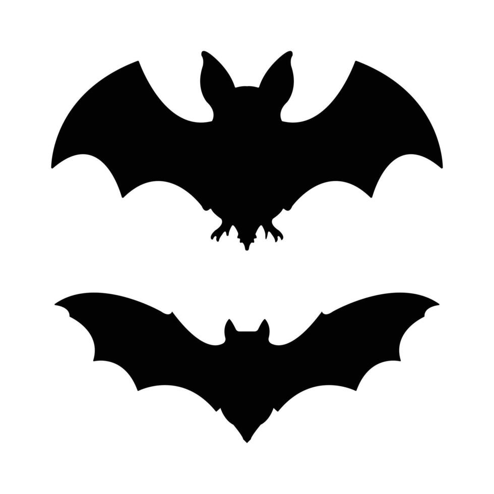 A set of silhouettes of bats for you on Halloween vector