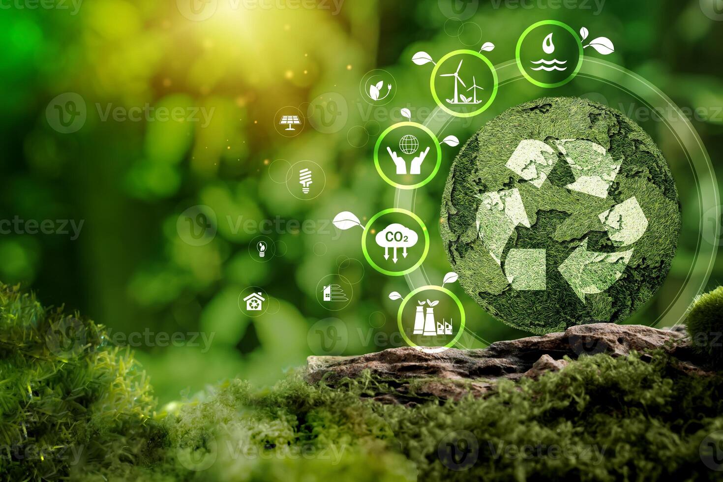Zero waste, Net zero concept. eco-friendly. Climate neutral long term strategy. Sustainable business development. photo